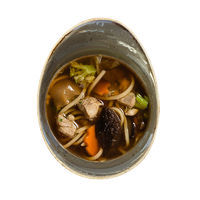 Chicken noodle soup with Shiitake mushrooms
